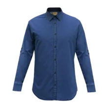 پیراهن آستین بلند یقه برگردان مردانه مدل نیلگون کد 18668663