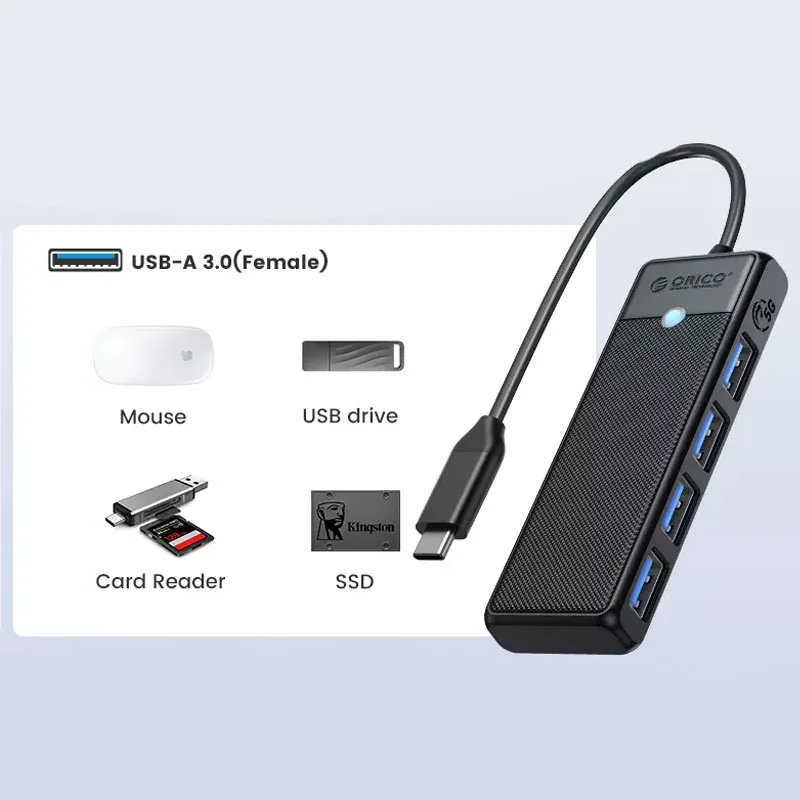 هاب 4 پورت USB-C اوریکو مدل PAPW4A-C3-015