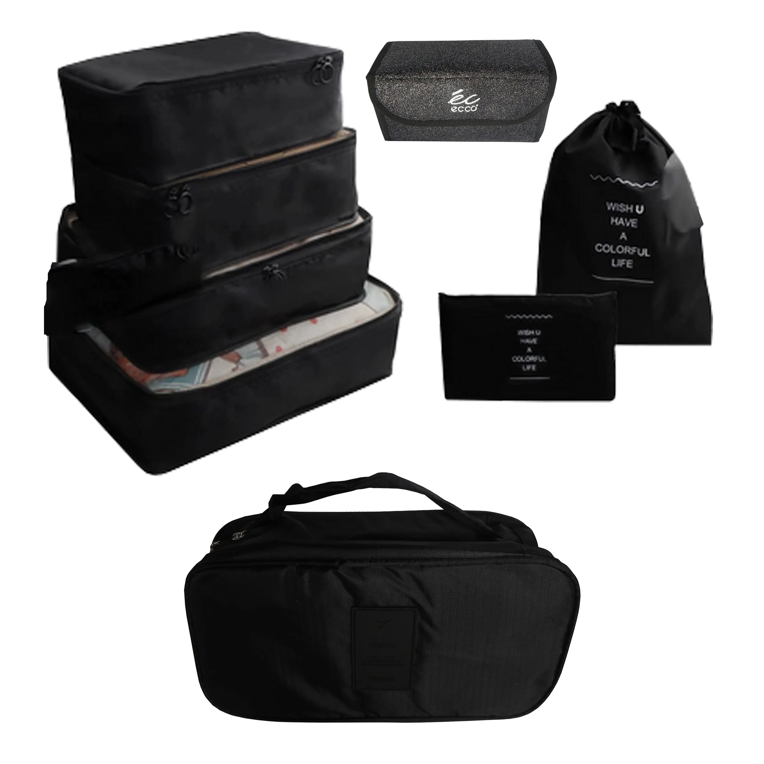 نظم دهنده ساک و چمدان سفری کد 0032 بسته 8 عددی