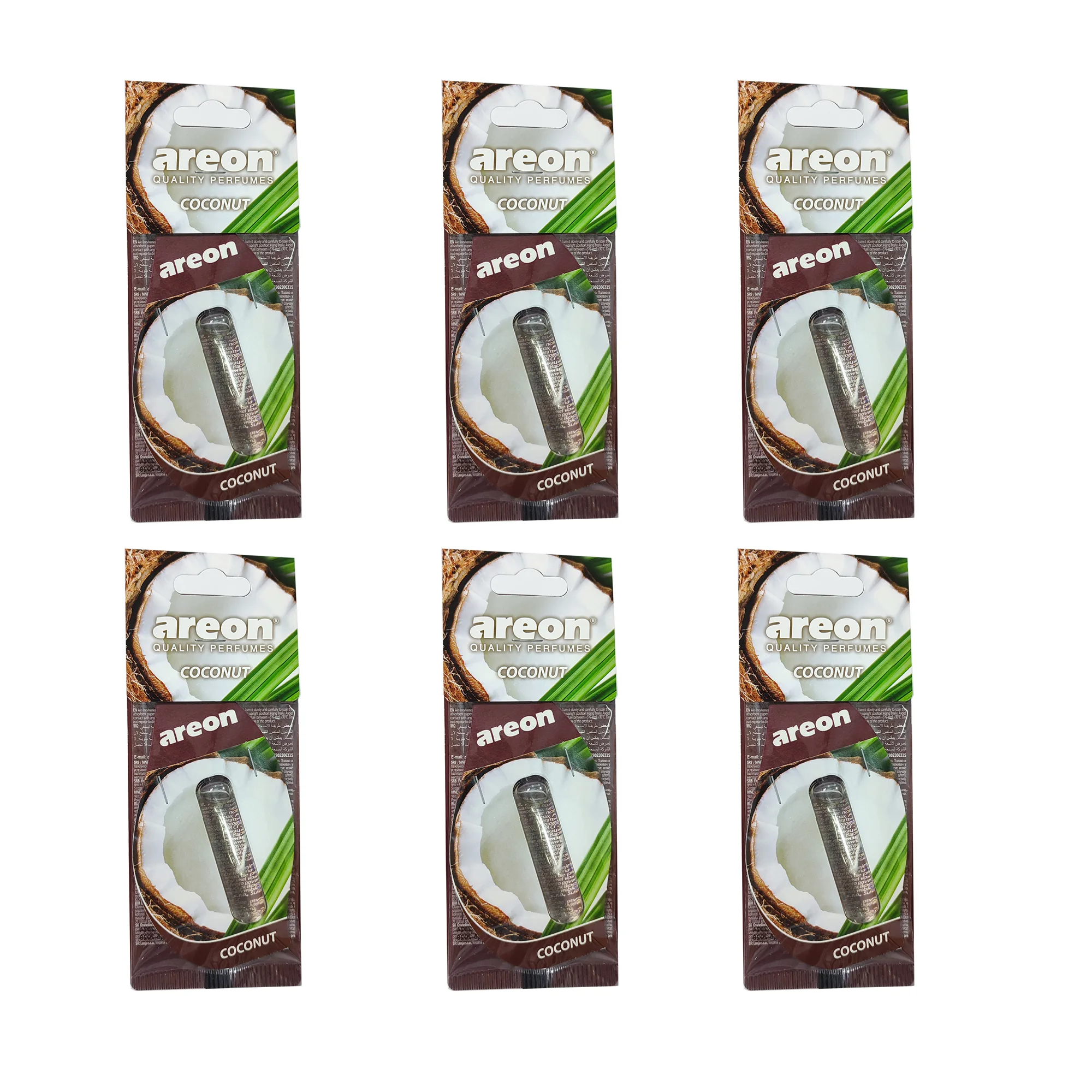 خوشبوکننده خودرو آرئون مدل Coconut مجموعه 6 عددی