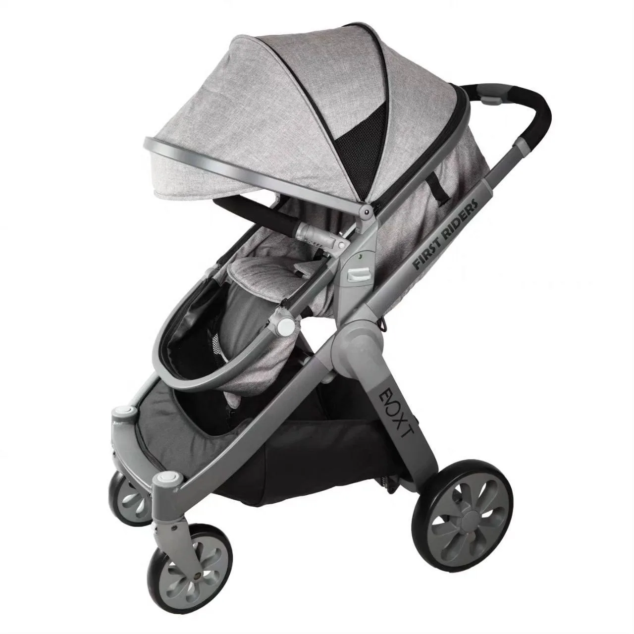 ست کالسکه و کریر و ساک لوازم فرست رایدرز مدل evoxt مجموعه سه عددی