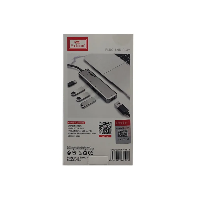 هاب 5 پورت USB2.0 ارلدام مدل HUB12