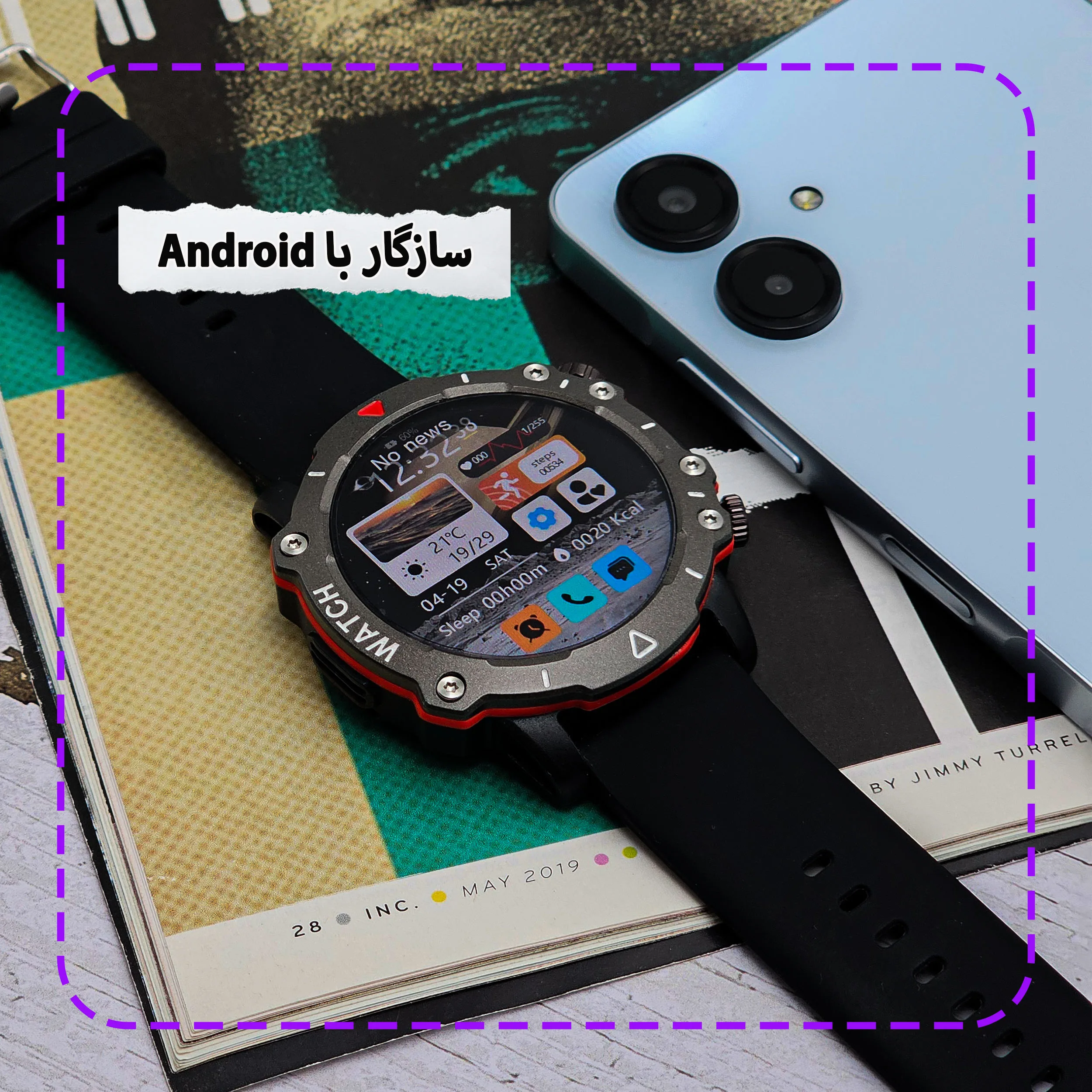 ساعت هوشمند 47 میلی متر ریولینک مدل RL-2 pro با سه عدد بند