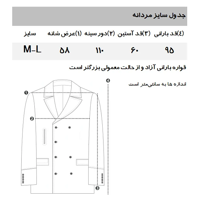 بارانی مردانه مدل ZR103