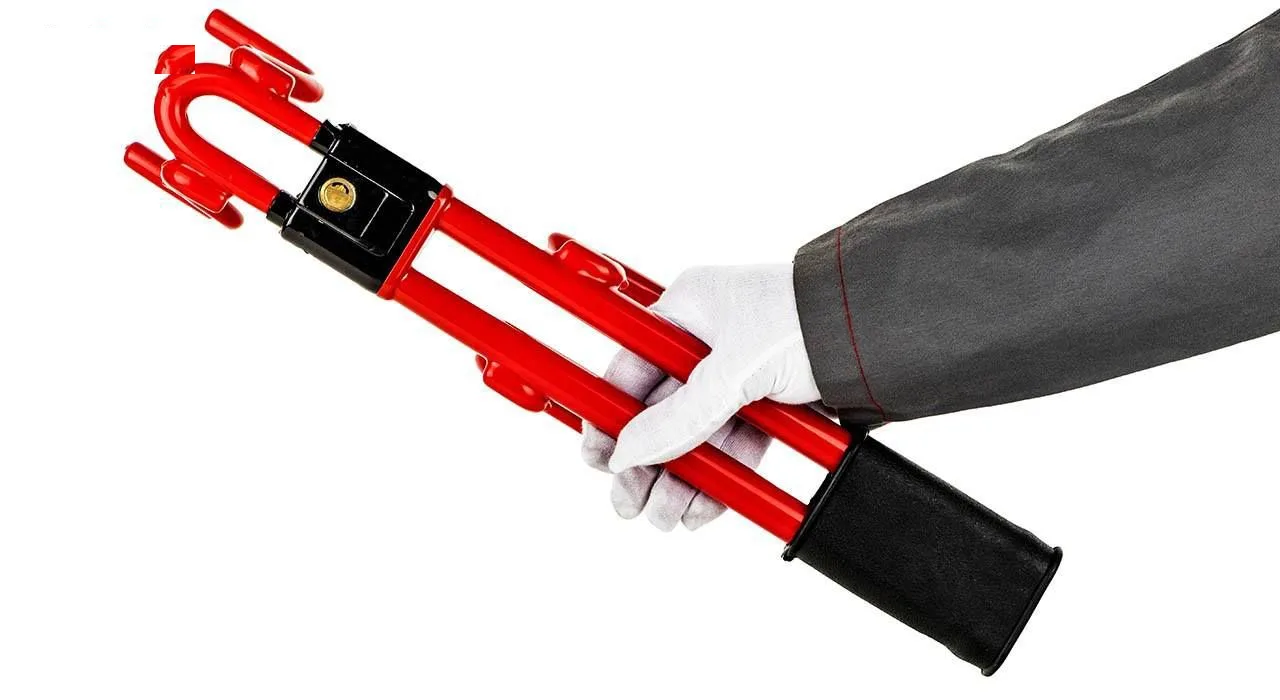 قفل فرمان دوبل دسته دار خودرو مدل 6887