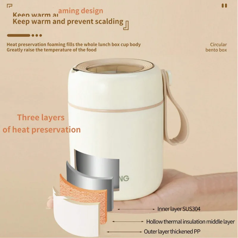 فلاسک غذا مدل دوجداره کد LBOX گنجایش 0.450 لیتر