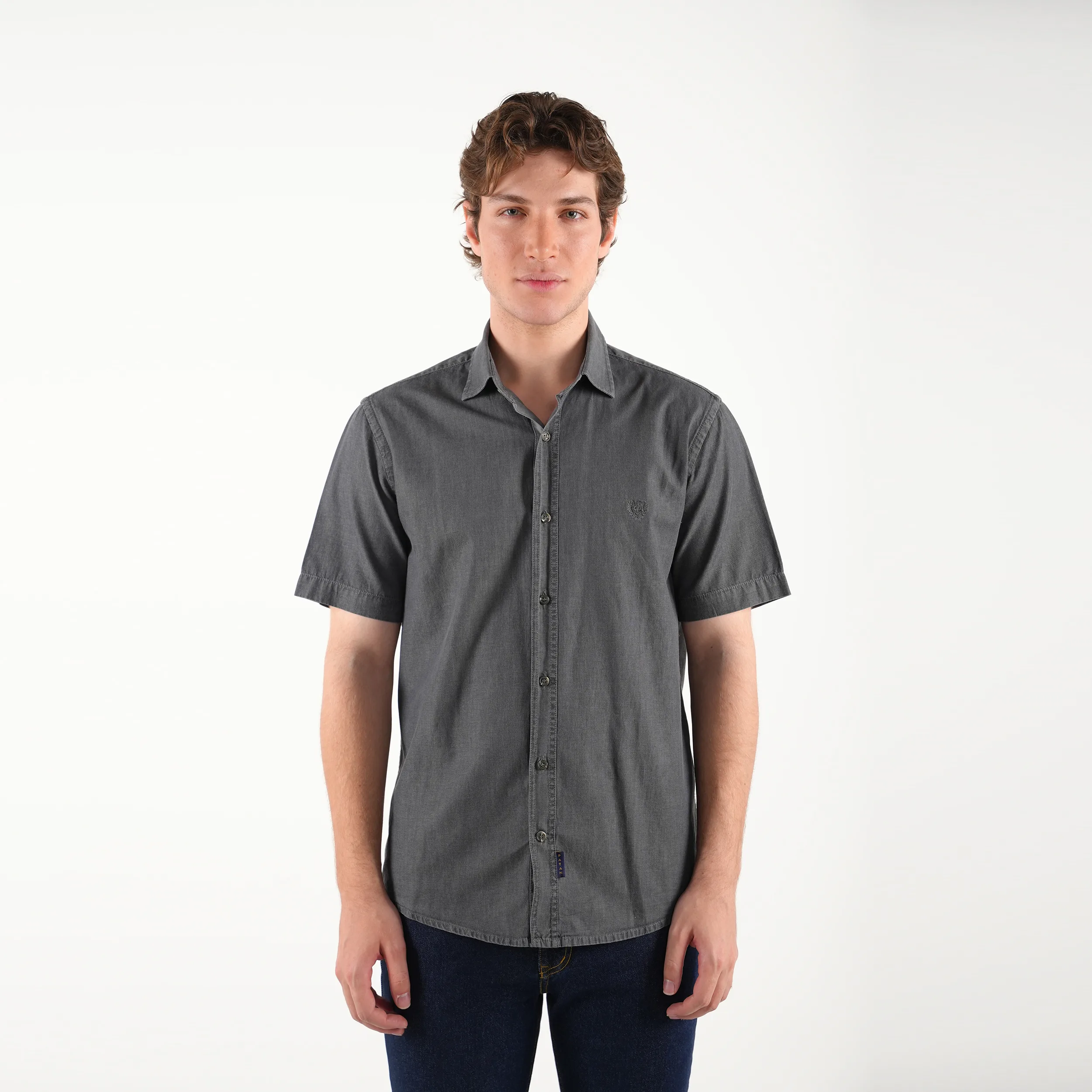 پیراهن آستین کوتاه یقه برگردان مردانه پاتن جامه مدل 04MC8028