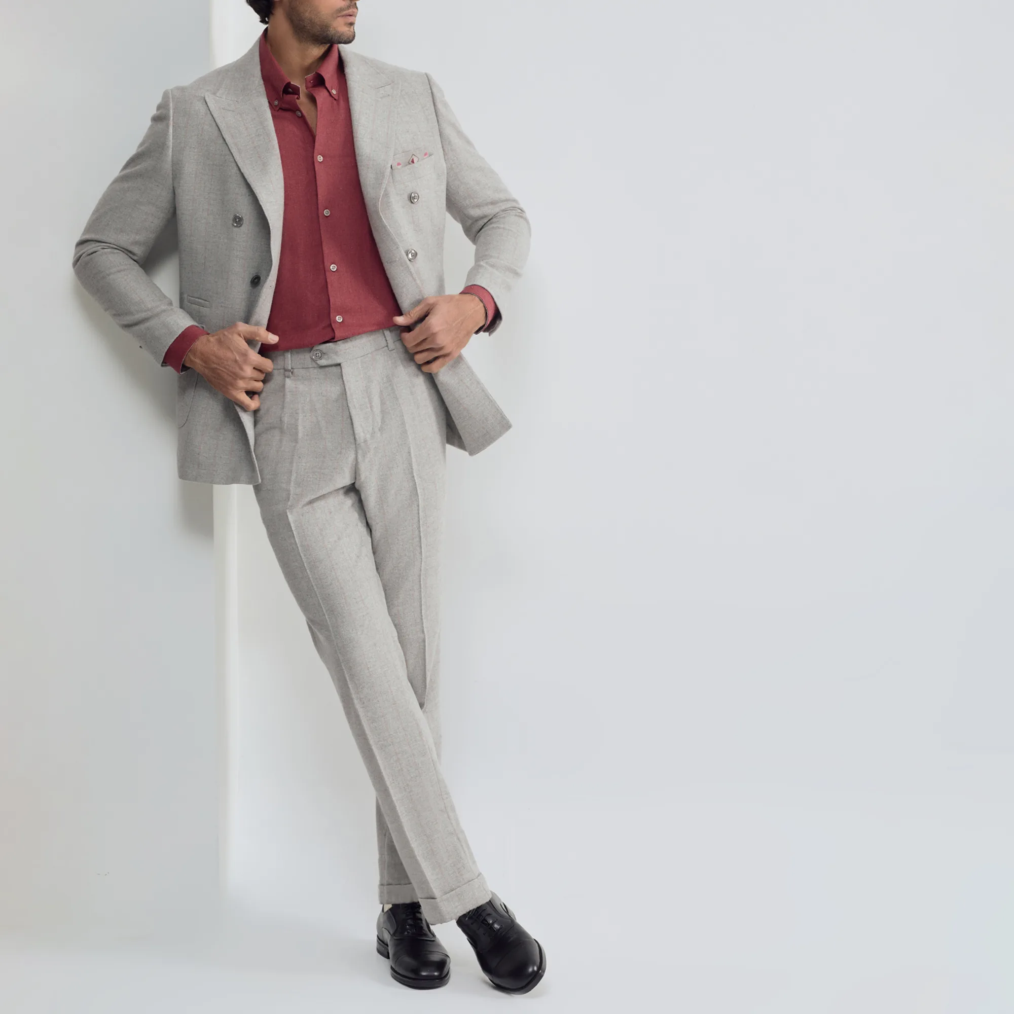 کت تک رسمی مردانه کروم مدل دبل برست 2520250