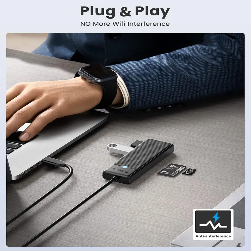 هاب 3 پورت USB-C اوریکو مدل PAPW3AT-C3-18