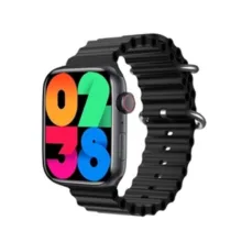 ساعت هوشمند مدل WISME-6 دارای قابلیت کنترل سطح اکسیژن خون و مکالمه از طریق بلوتوث با بند سیلیکونی به همراه هندزفری