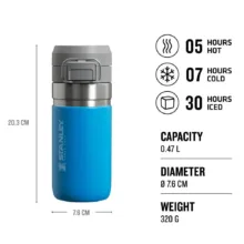 ماگ سفری استنلی مدل GO QUICK FLIP 16OZ گنجایش 0.470 لیتر