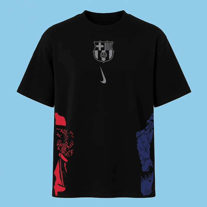 تی‌شرت آستین کوتاه مردانه مدل کیت بارسلونا کد V4