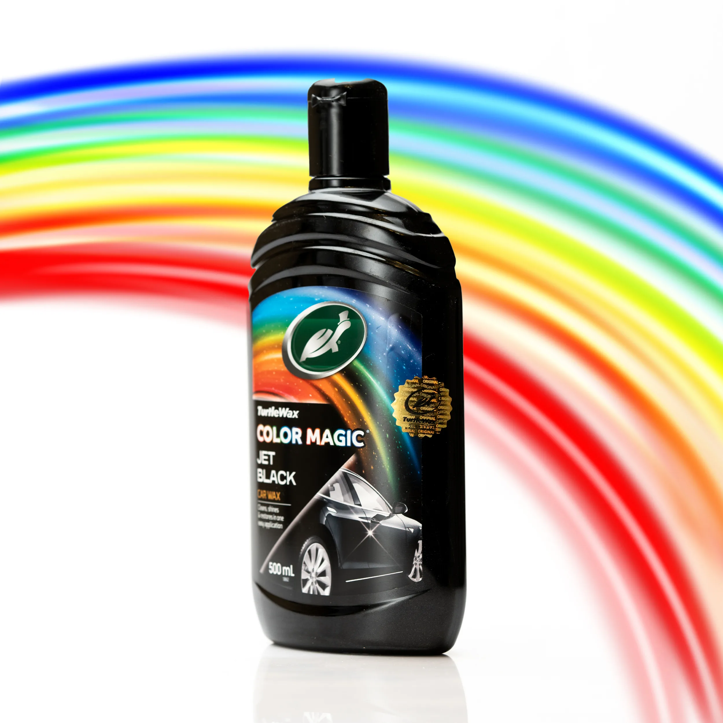پولیش واکس بدنه خودرو ترتل واکس مدل COLOR MAGIC JET BLACK حجم 500 میلی لیتر