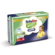 پوشک شورتی بچه ضد حساسیت بیبی لینو سایز 4 مدل Value Pack بسته 38 عددی