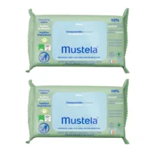 دستمال مرطوب کودک موستلا مدل آواکادو مجموعه 2 عددی