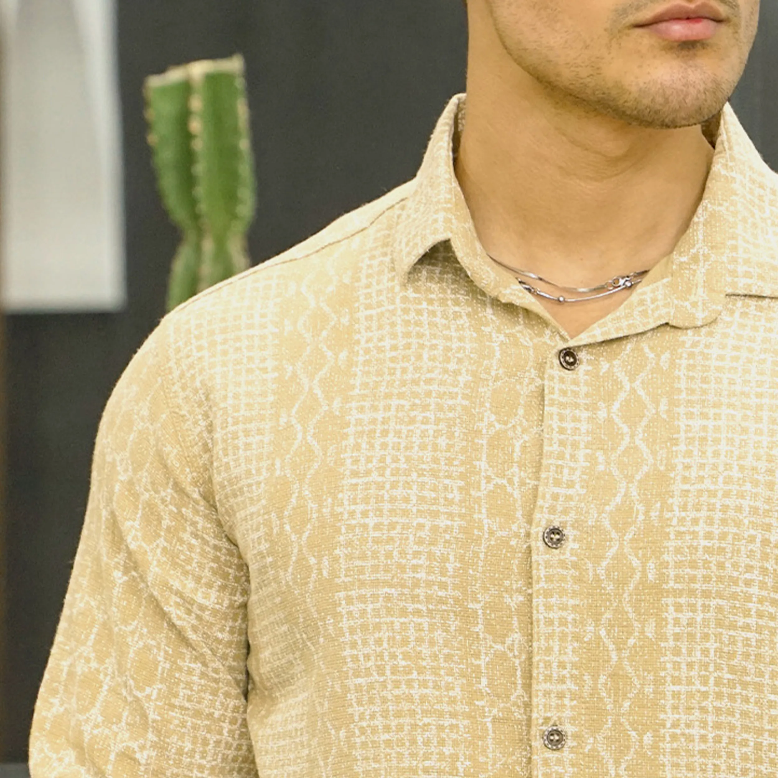 پیراهن آستین بلند مردانه مدل چاپ کد 1148-058