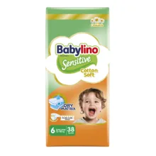 پوشک بچه ضد حساسیت بیبی لینو مدل Value Pack سایز 6 بسته 38 عددی