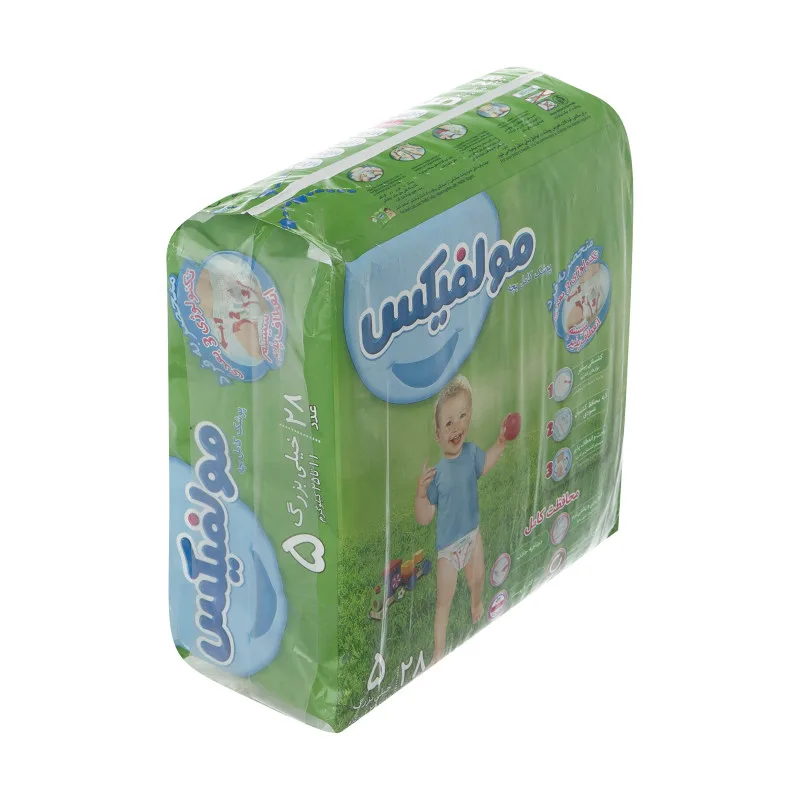 پوشک کودک مولفیکس  مدل xlarge سایز 5 دو بسته 28 عددی