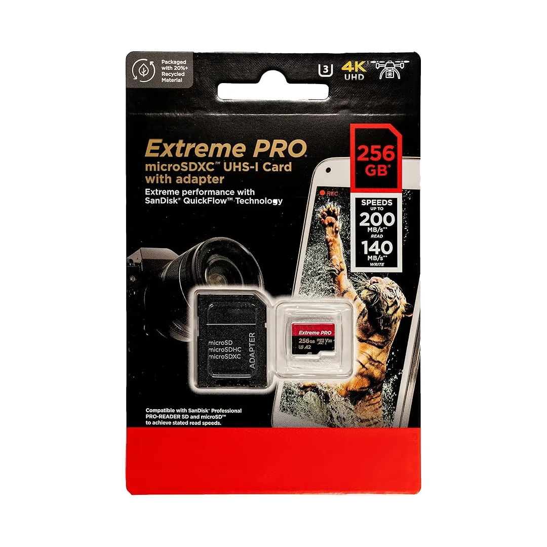 کارت حافظه microSDXC مدل Extreme کلاس A2 استاندارد V30 ظرفیت 256 گیگابایت