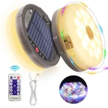 چراغ اضطراری کمپینگ لایت مدل SOLAR PANEL20 با نور چند رنگ