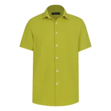 پیراهن آستین کوتاه یقه برگردان مردانه پاتن جامه مدل لینن MC8028