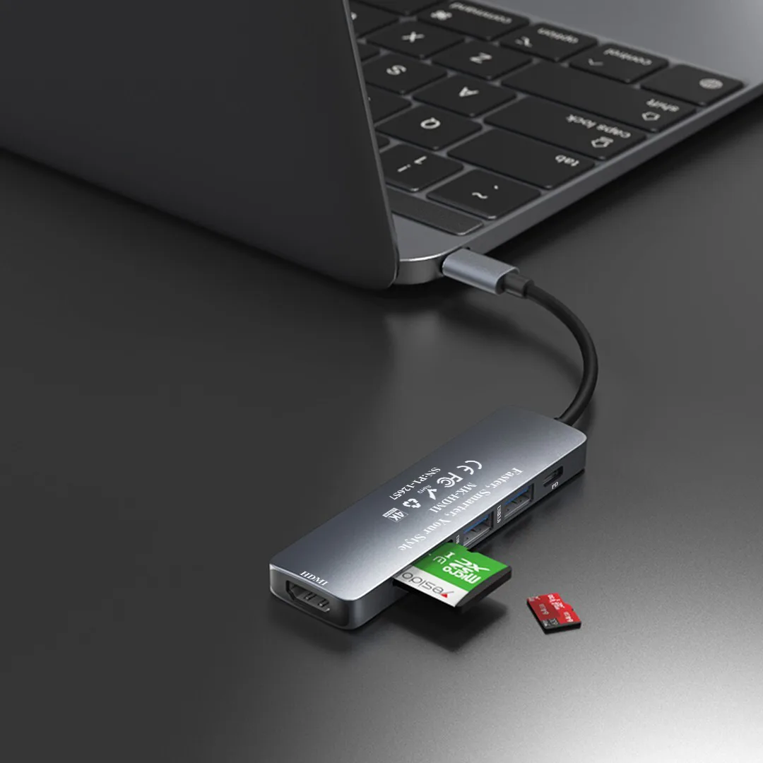 هاب 6 پورت USB-C ماکار مدل MK-HDMI
