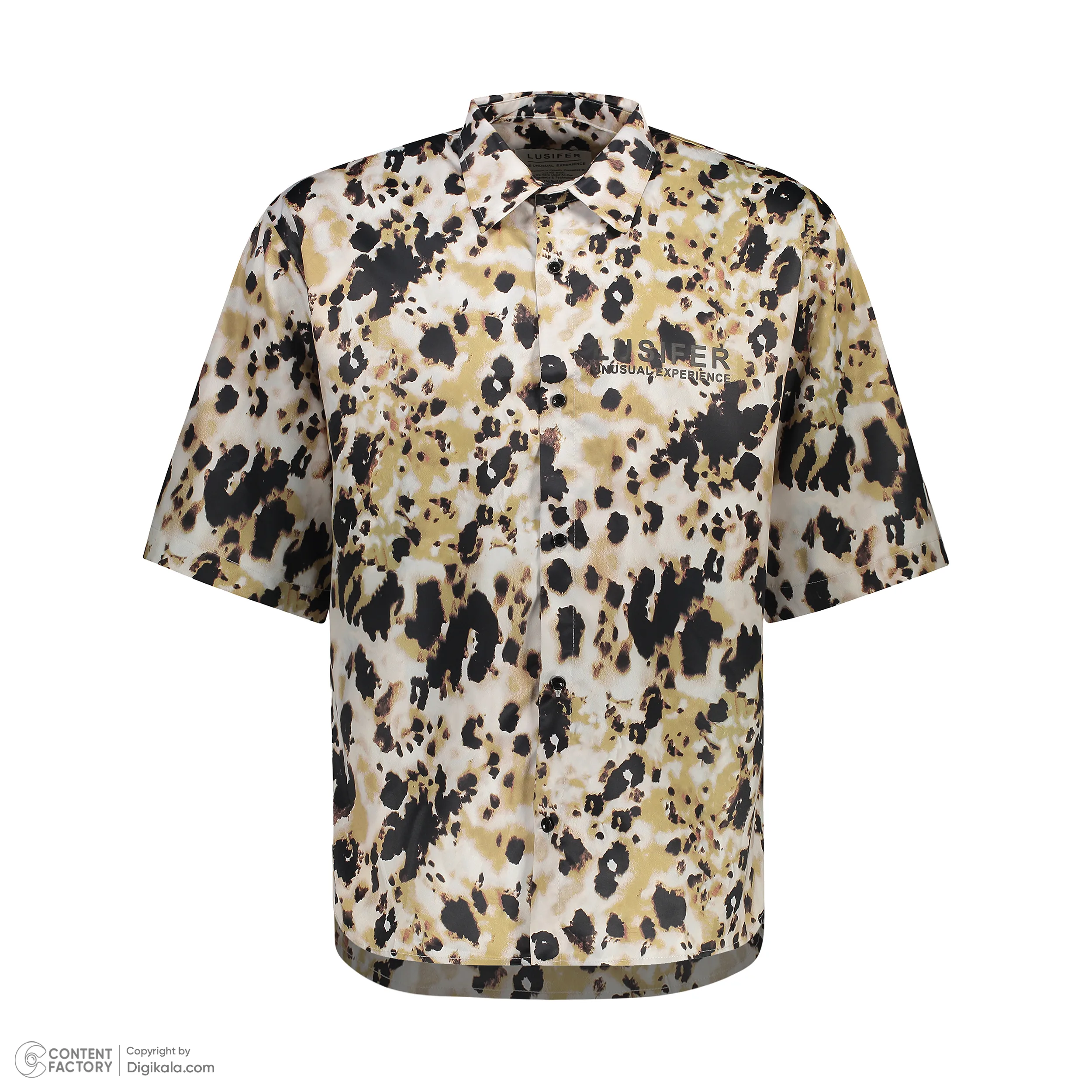 پیراهن آستین کوتاه یقه برگردان مردانه لوسیفر مدل M21346