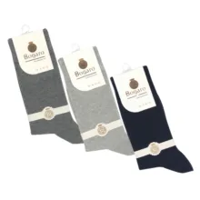 جوراب ساق بلند مردانه بوگارو کد TTM_03 مجموعه سه عددی