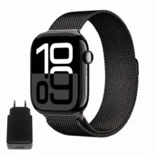 ساعت هوشمند 46 میلی متری ورنا مدل T46 Pro max با بند فلزی به همراه 2 بند اضافه و شارژر