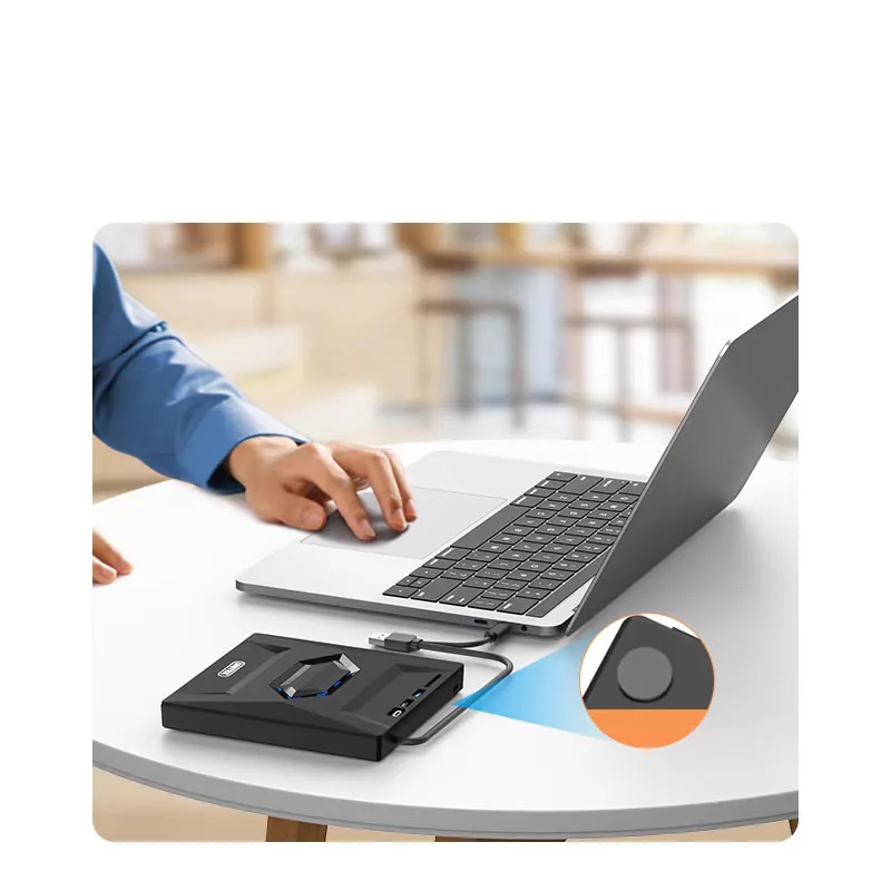 درایو DVD/RW اکسترنال هاب مدل B21-Y 5 IN 1 TYPE-C/USB 3
