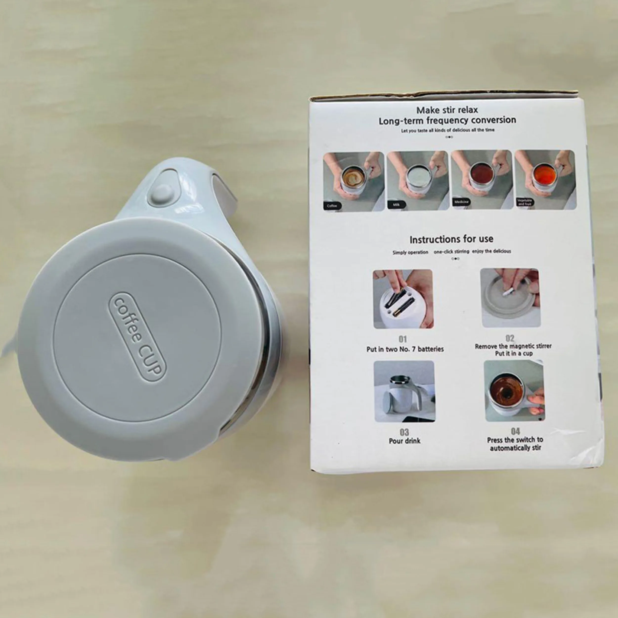 ماگ سفری مدل همزن دار کد DTM-630 گنجایش 0.380 لیتر