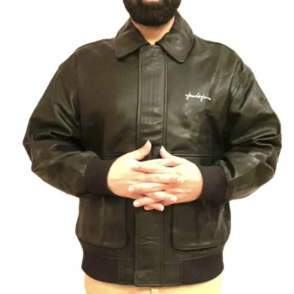 کت چرم مردانه جک اند جونز مدل JJC ALEX