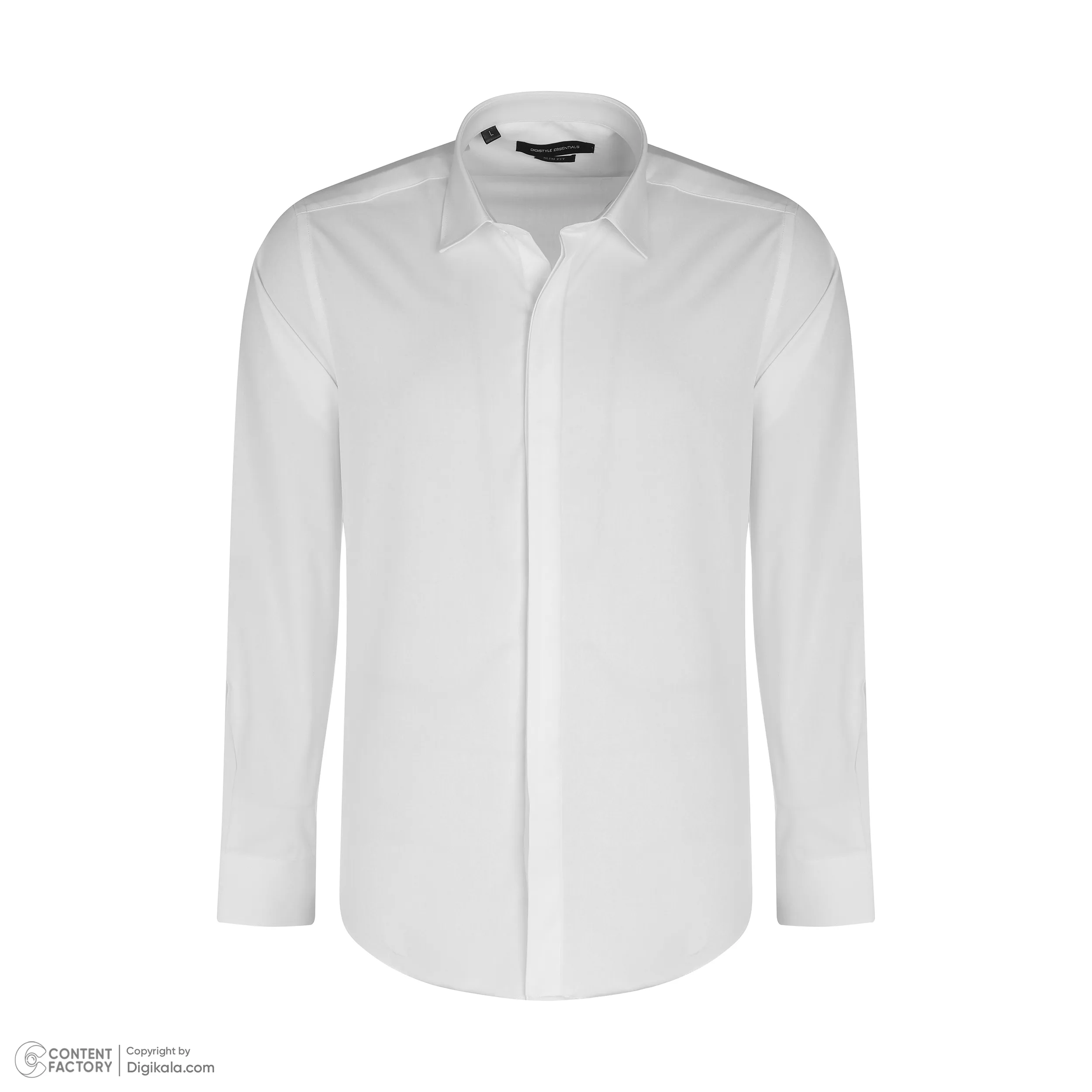 پیراهن آستین بلند یقه برگردان مردانه دیجی استایل اسنشیال مدل 08