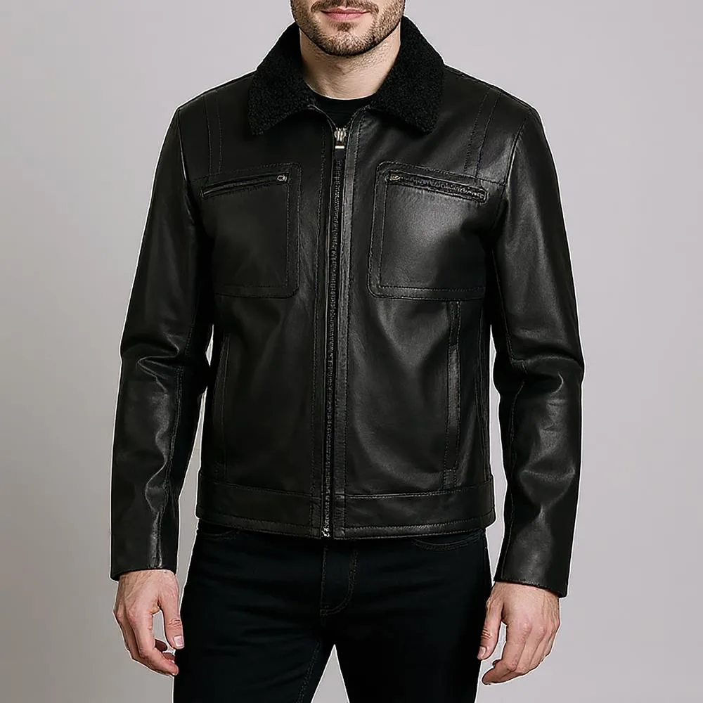 کت چرم مردانه چرم مشهد مدل K0628