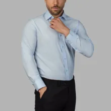 پیراهن آستین بلند مردانه آیکت ستاری مدل فلورا آکسفورد 111