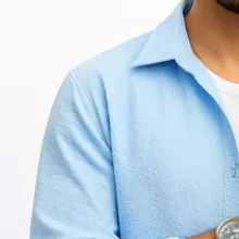 پیراهن آستین بلند یقه برگردان مردانه مدل 1174-058