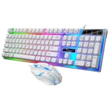 کیبورد و ماوس گیمینگ مدل G21B، سوییچ ممبران، Full-size، نورپردازی RGB