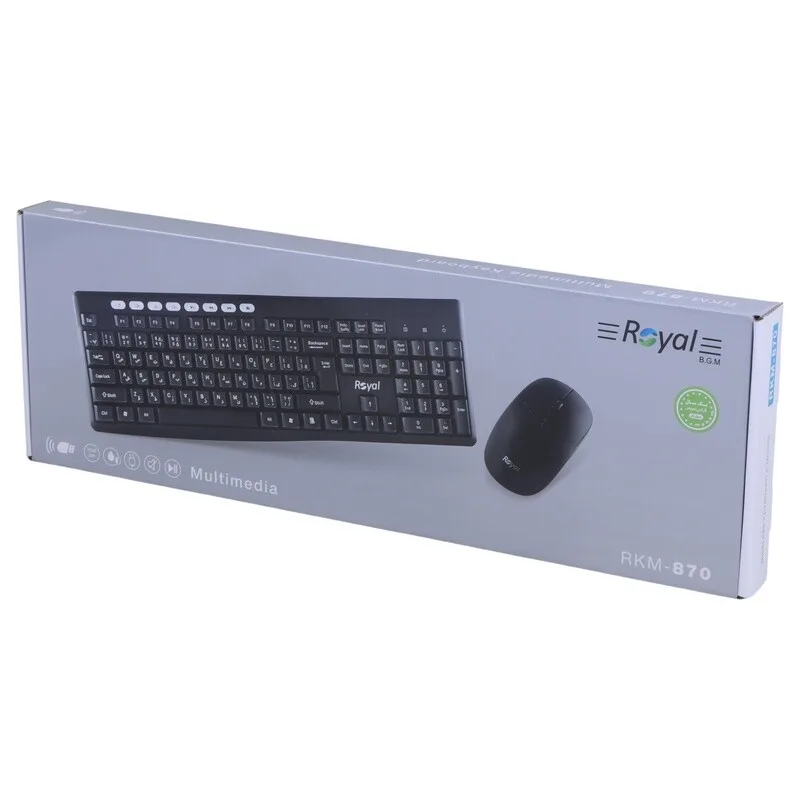 کیبورد و ماوس بی سیم رویال مدل RKM-870