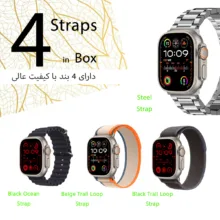 ساعت هوشمند اسمارت تایم مدل RS9 MAC دارای قابلیت‌های صفحه نمایش رنگی و لمسی، کنترل موسیقی با بند پارچه ای