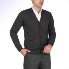 ژاکت مردانه تریکو پاییزان مدل PJ701 ملانژ