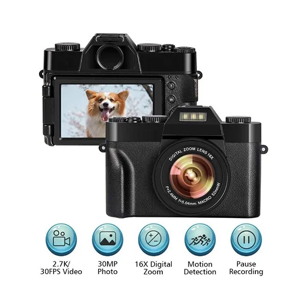 دوربین دیجیتال مدل 2.7K UHD 30.0MP به همراه لنز 16X