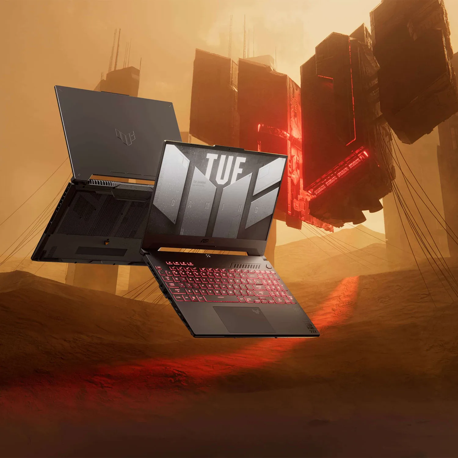 لپ تاپ 15.6 اینچ ایسوس مدل TUF Gaming A15 (2024) FA507UI-LP034W-R9 8945HS-64GB DDR5 5600MHz-2TB SSD-RTX4070 8GB-FHD 144Hz - کاستوم شده
