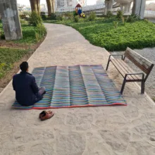 زیر انداز سفری 12 نفره الماس مدل حصیری 7.5