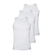 زیرپوش رکابی مردانه پنبینه مدل پنبه الیاف طبیعی اکونومی مجموعه 3 عددی