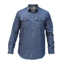 پیراهن آستین بلند مردانه پایتی جامه مدل جین دو جیب کد 16459224