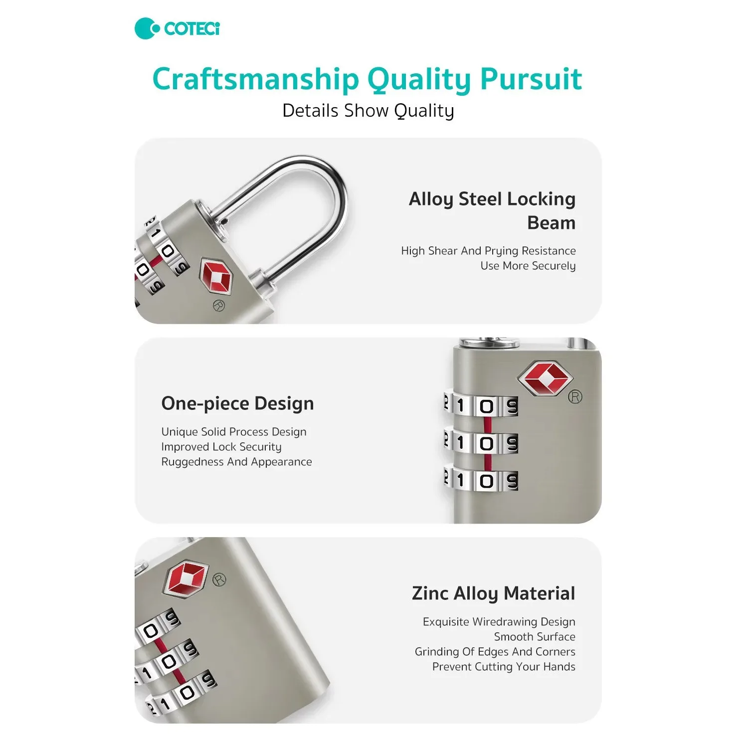 قفل چمدان کوتتسی مدل TR-001