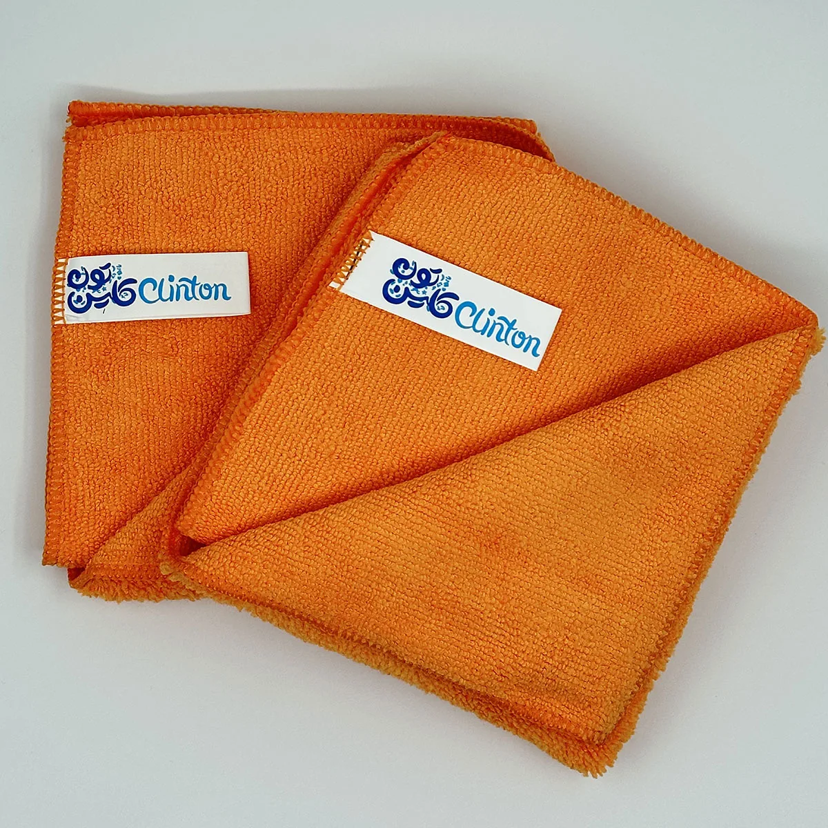 دستمال نظافت خودرو کلینتون مدل سوپر میکروفایبر اقتصادی کد 40030 بسته چهار عددی