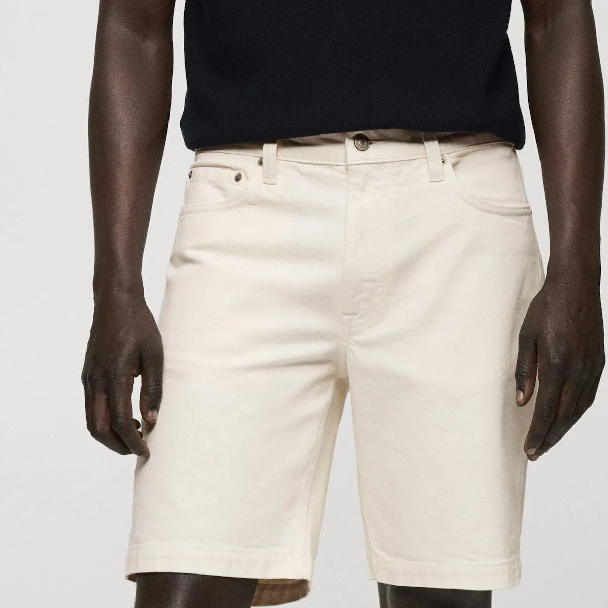 شلوارک مردانه مانگو مدل REGULAR FIT DENIM