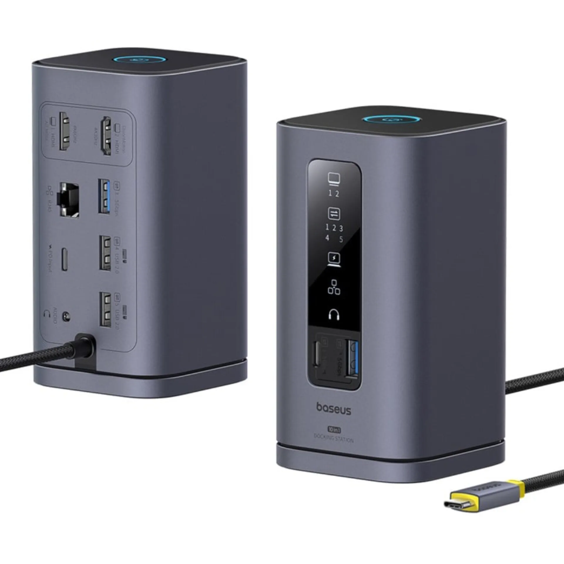 هاب 10 پورت USB-C بیسوس مدل BS-OH174 به همراه کابل USB-C