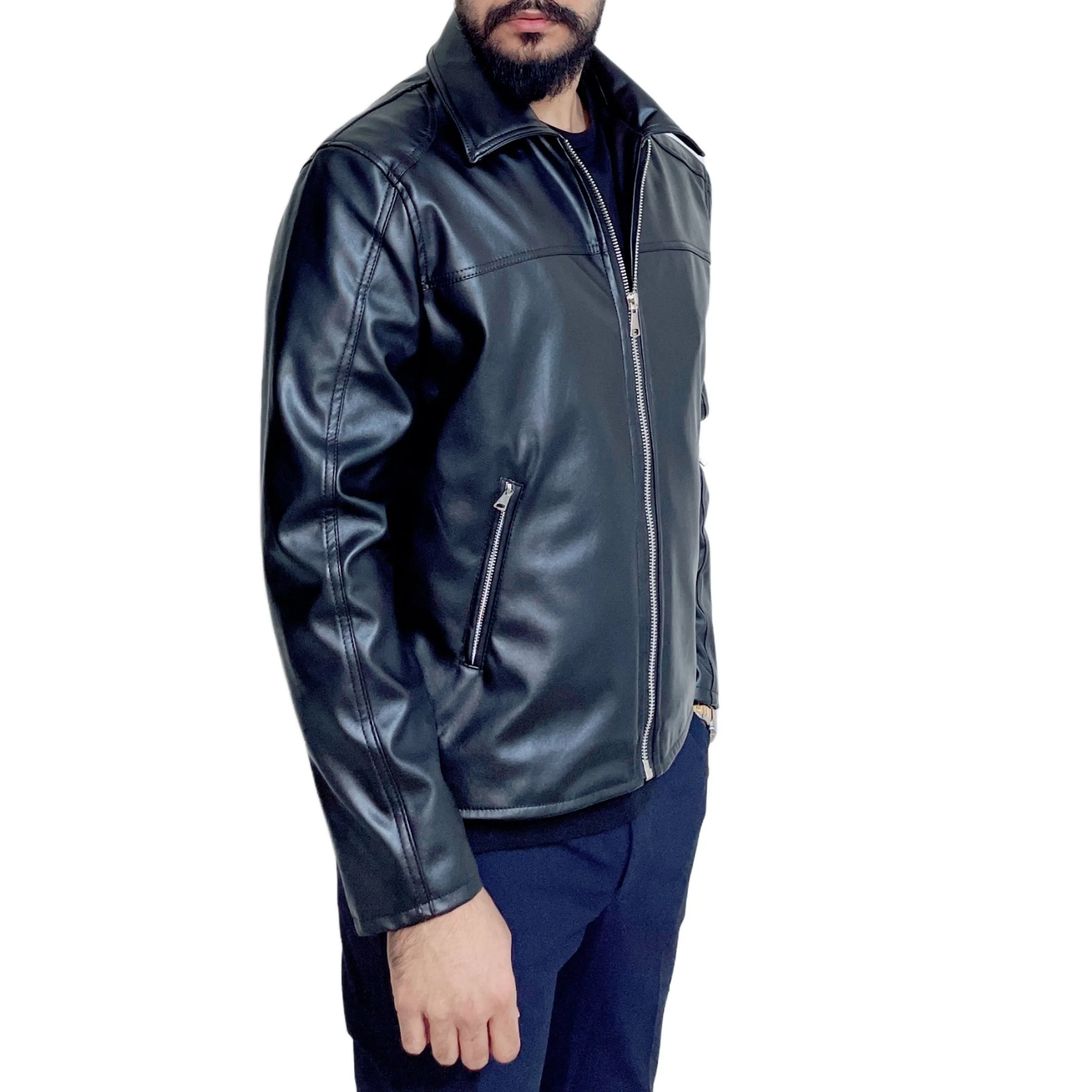 کاپشن مردانه مدل چرم